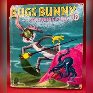 Bugs Bunny In Something Fishy Children’s Book 1955 Vintage Hardcover